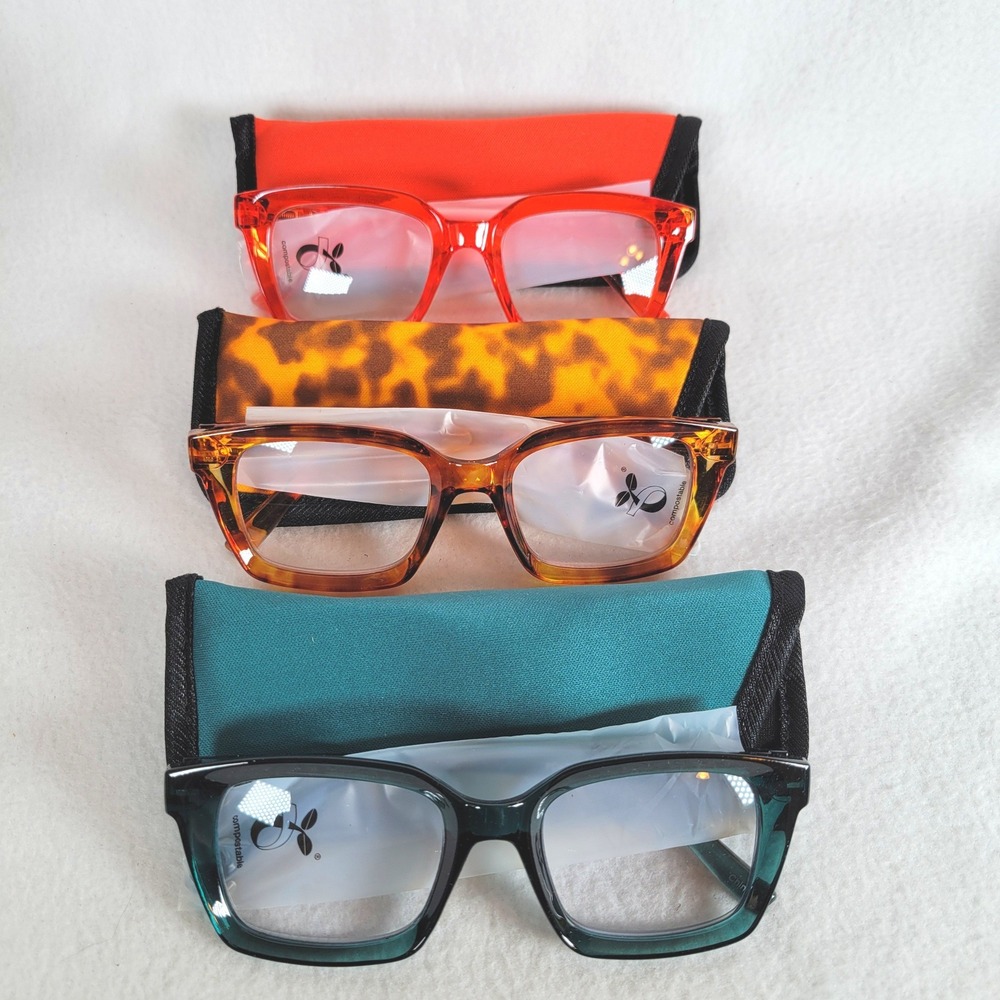 Hummingbird Women Readers Glasses Santa Fe Blue Light +3.00 62mm Green